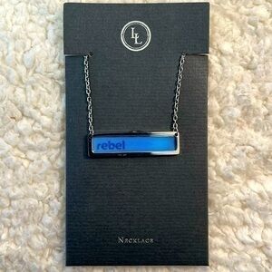 Lucy Lu "Rebel" Silver/Enamel Bar Necklace